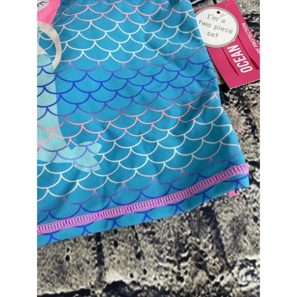 Ocean Gear Girls 3T short sleeve 2-Pc RASHGUARd UPF 50+ Sun Protection - Picture 3 of 7